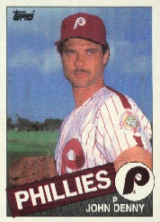 1985 Topps Baseball Cards      325     John Denny